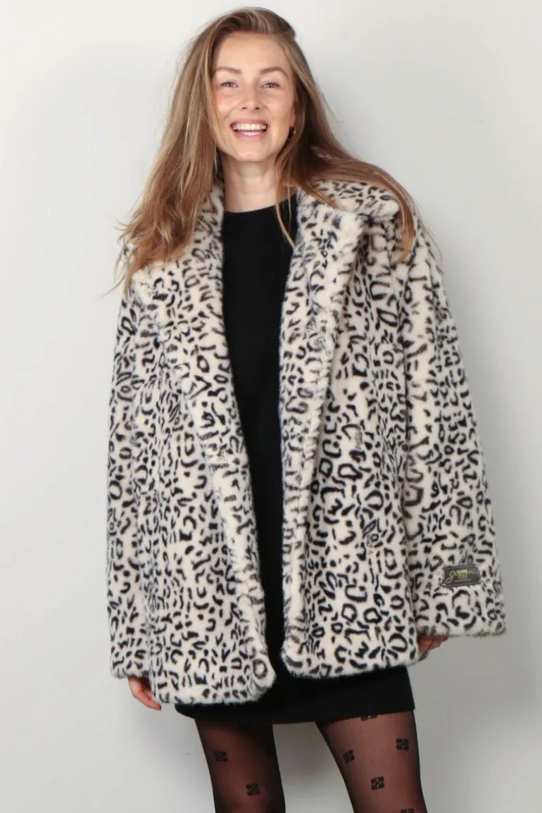 Ganni Jas - Faux Fur Jacket - Almond milk