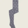 Ganni Panty - Butterfly Lace Tight Glitter - Dark silver