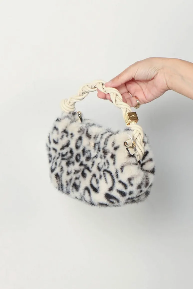 Ganni Tas - Bou Bag Mini Fur Print - Leopard
