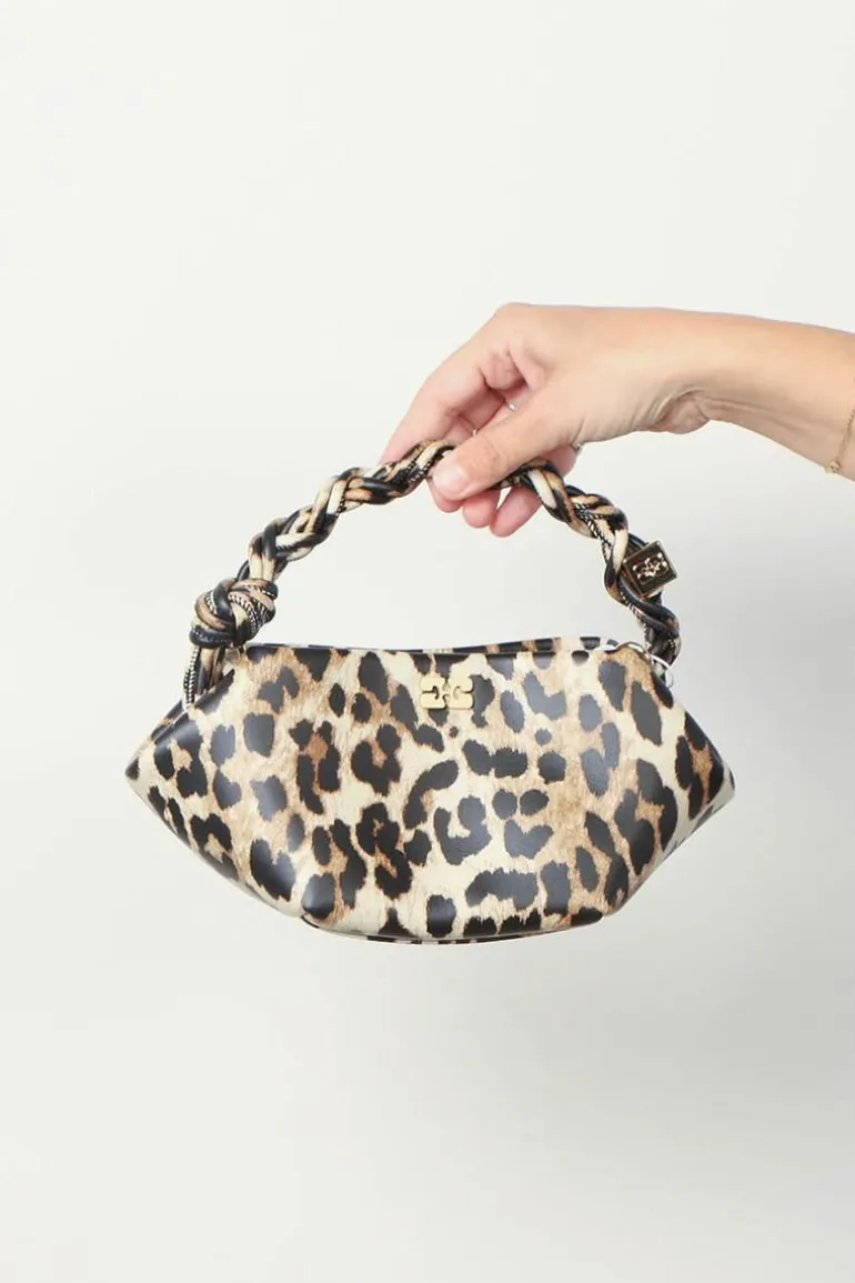 Ganni tas - A5817 Bou Bag Mini Print - Leopard