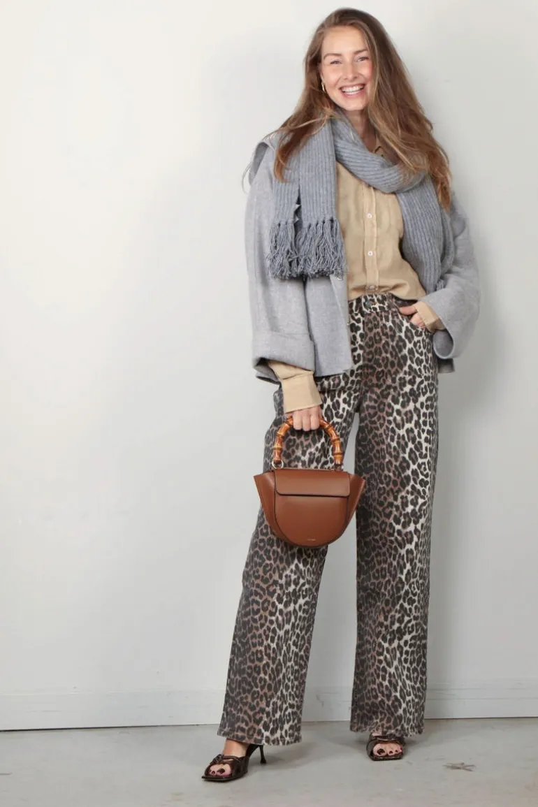 Ganni Jeans - Print Denim Izey - Leopard