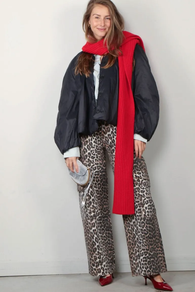 Ganni Broek - Print Denim Angi - Leopard