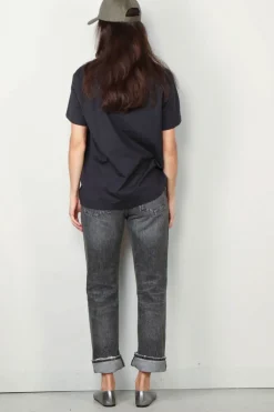 Ganni T-shirt - Basic Jersey Rose Relaxed T-shirt - Phantom