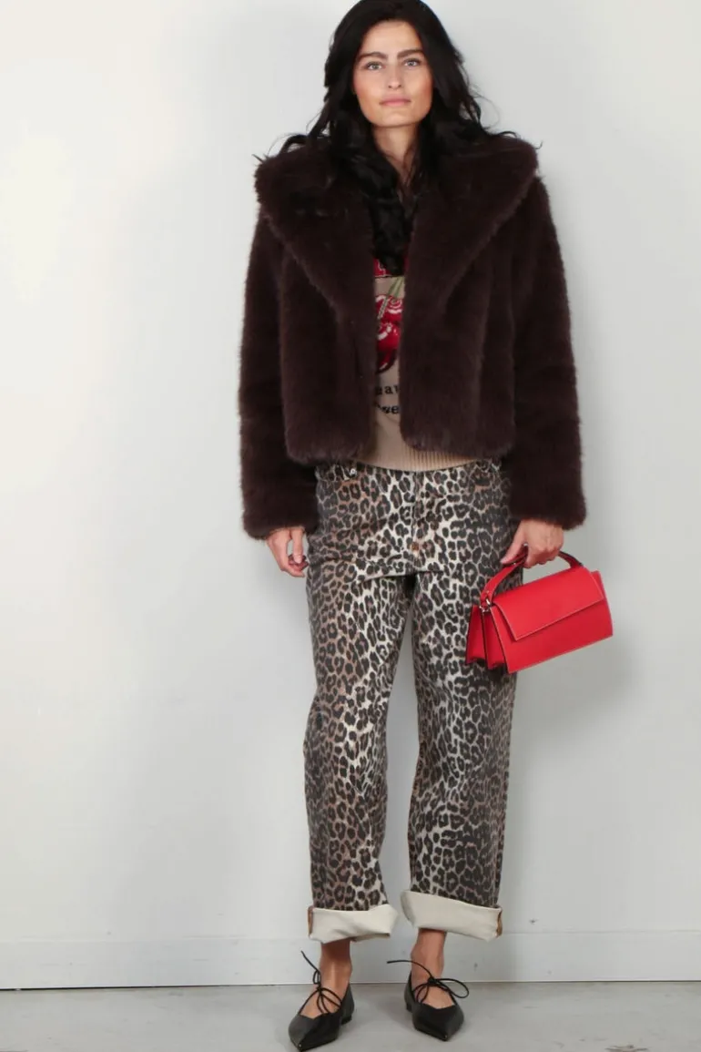 Ganni Jeans - Print Denim Izey - Leopard