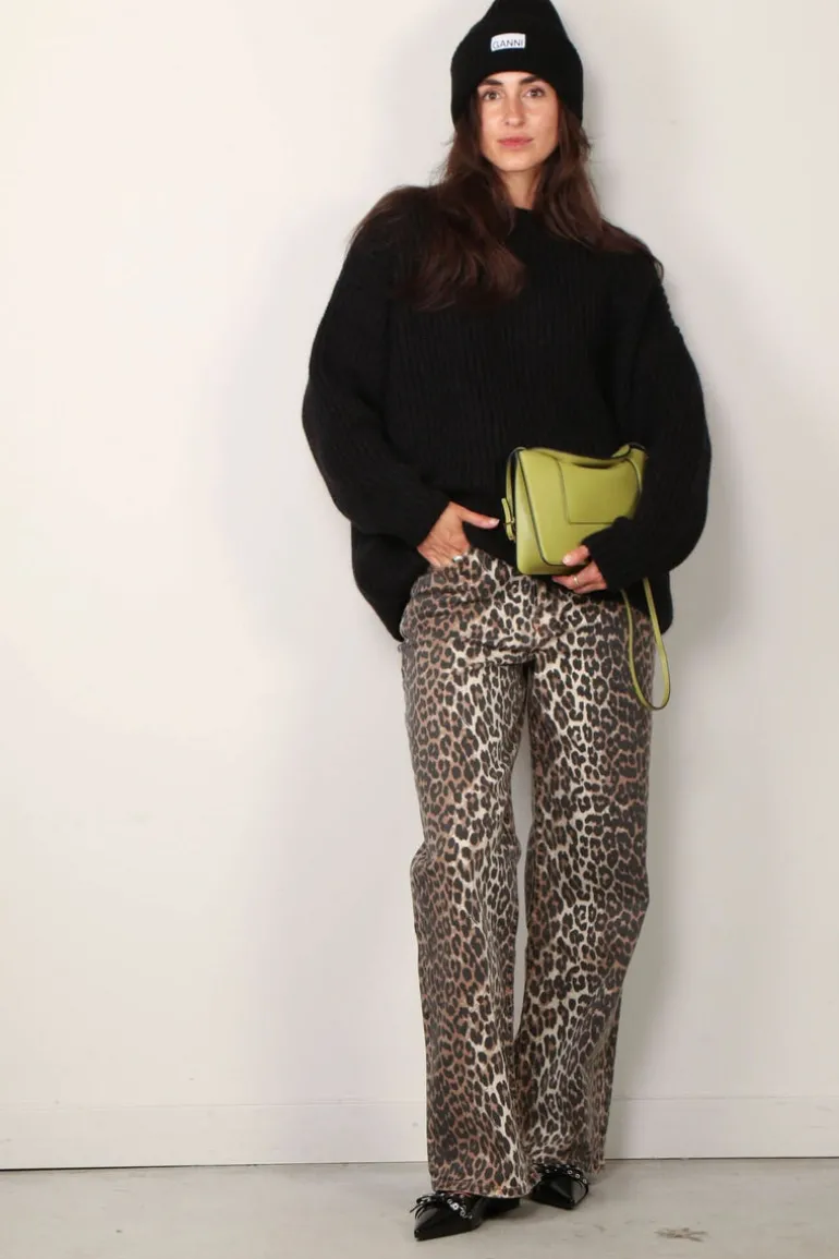 Ganni Jeans - Print Denim Izey - Leopard