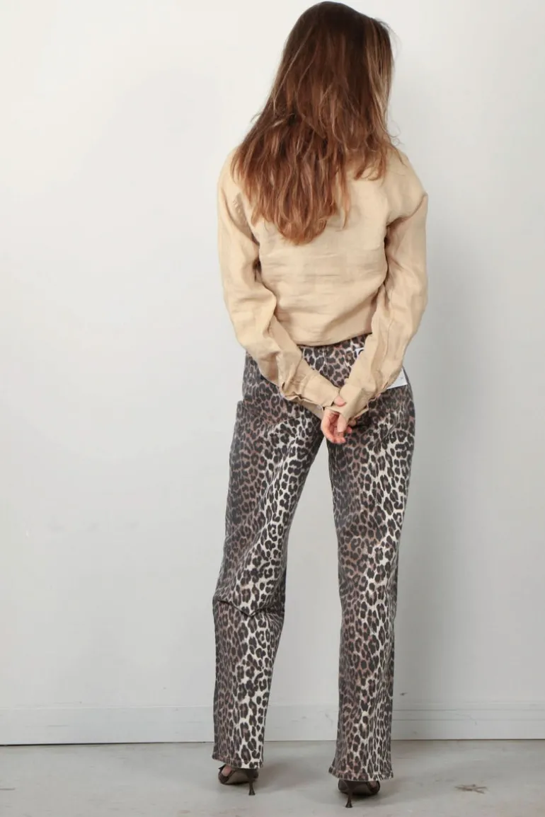 Ganni Jeans - Print Denim Izey - Leopard
