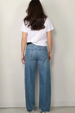 Ganni T-shirt - Basic Jersey Peach Relaxed T-shirt - Bright white