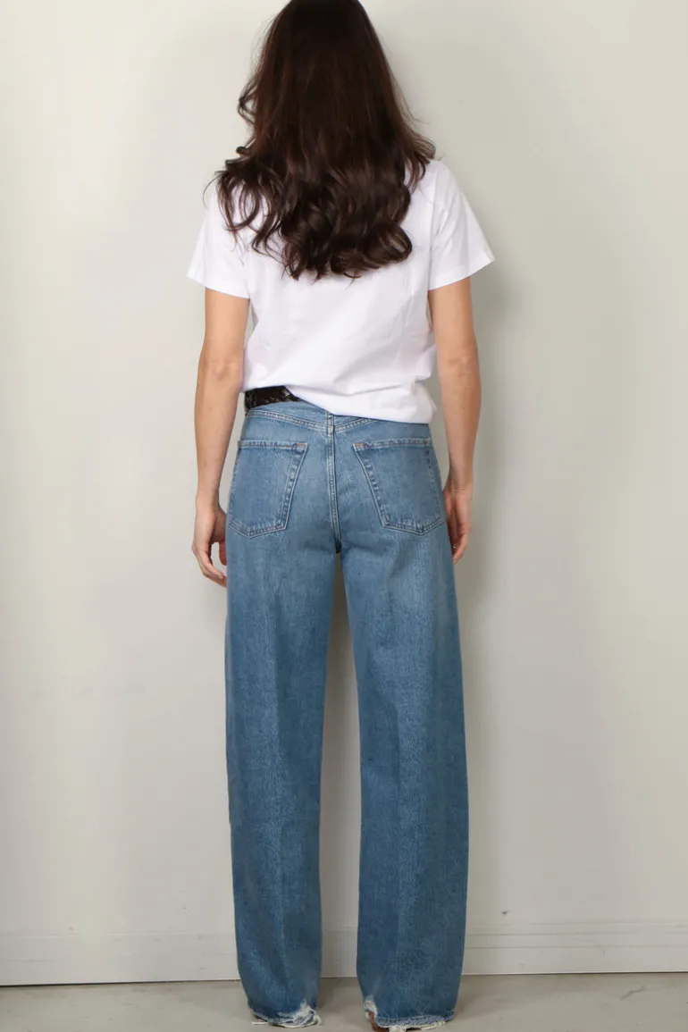 Ganni T-shirt - Basic Jersey Peach Relaxed T-shirt - Bright white