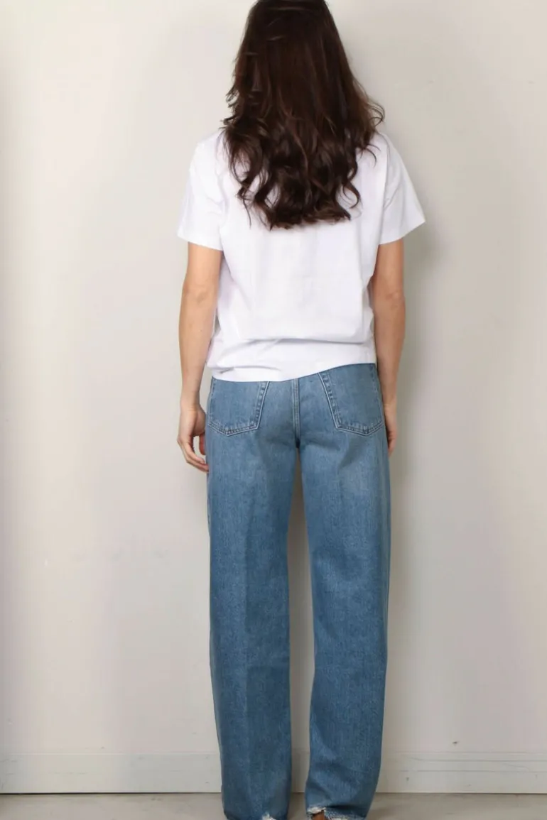Ganni T-shirt - Basic Jersey Cherry Relaxed T-shirt - Bright white