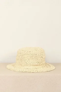 Ganni hoed - A5823 Summer Straw Hat - Almond Milk