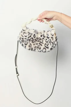 Ganni Tas - Bou Bag Mini Fur Print - Leopard