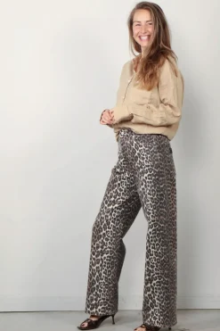 Ganni Jeans - Print Denim Izey - Leopard