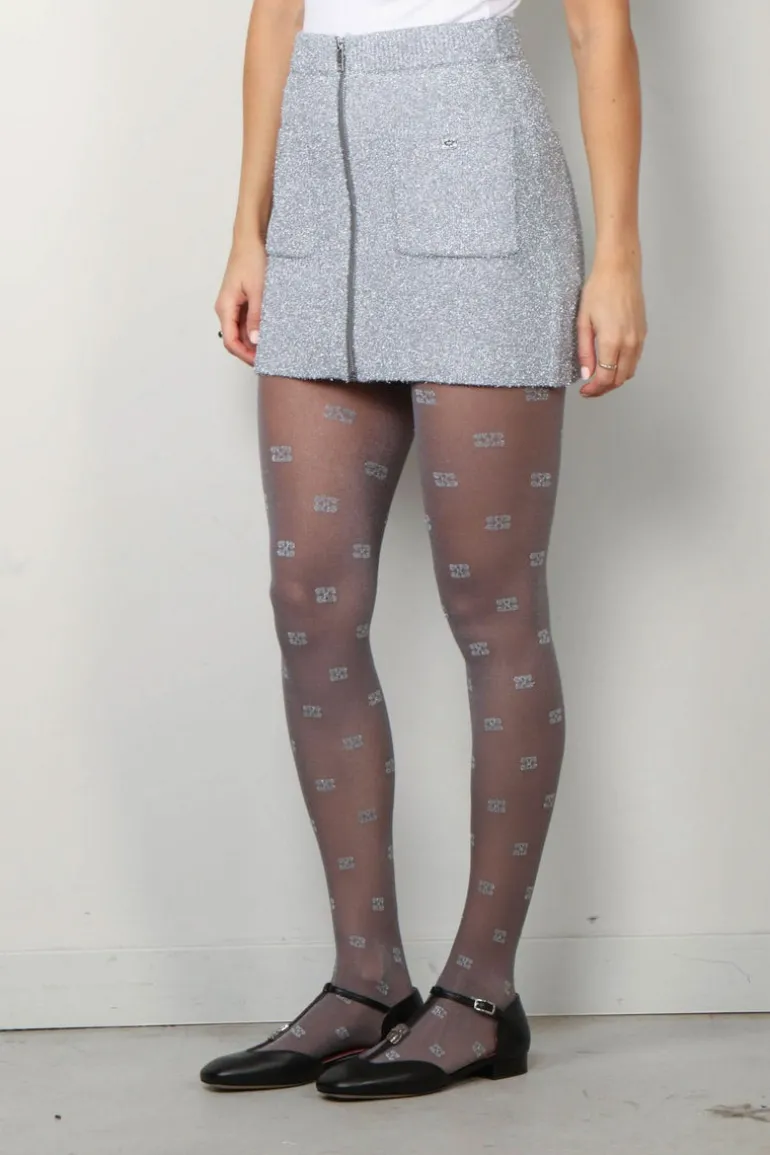 Ganni Rok - Sparkle Doubleface Mini Skirt - Silver