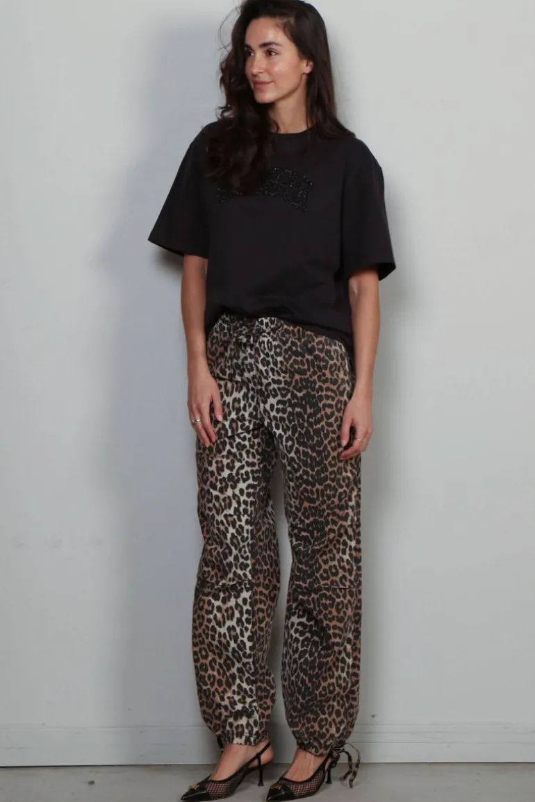 Ganni T-shirt - Heavy Cotton Drop Shoulder Ganni T-shirt - Phantom