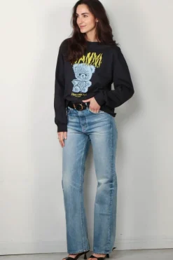 Ganni Shirt - Basic Cotton Teddy Long Sleeve - Phantom