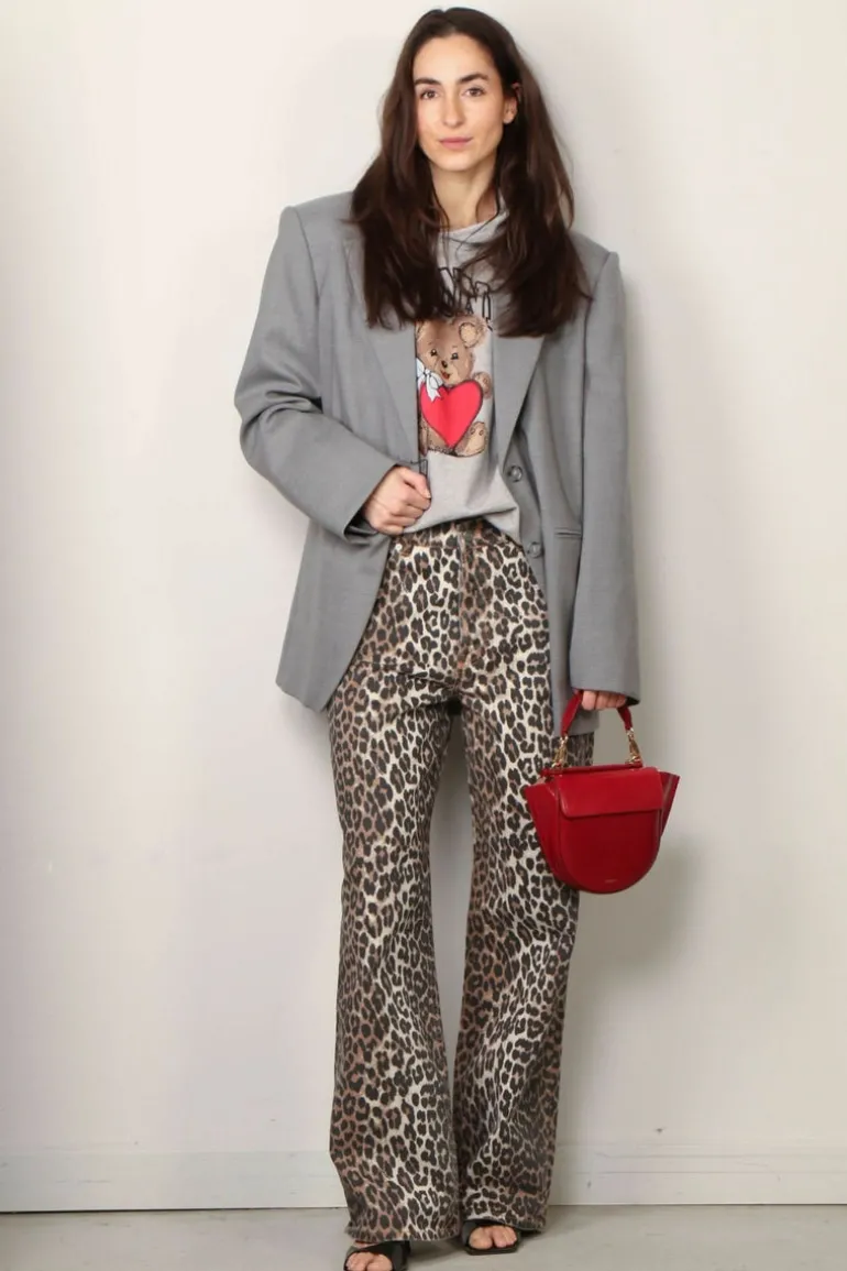 Ganni Jeans - Print Denim Izey - Leopard