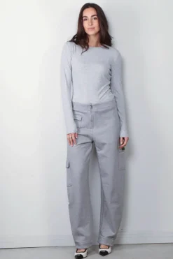 Ganni Broek - Heavy Terry Curved - Paloma Melange