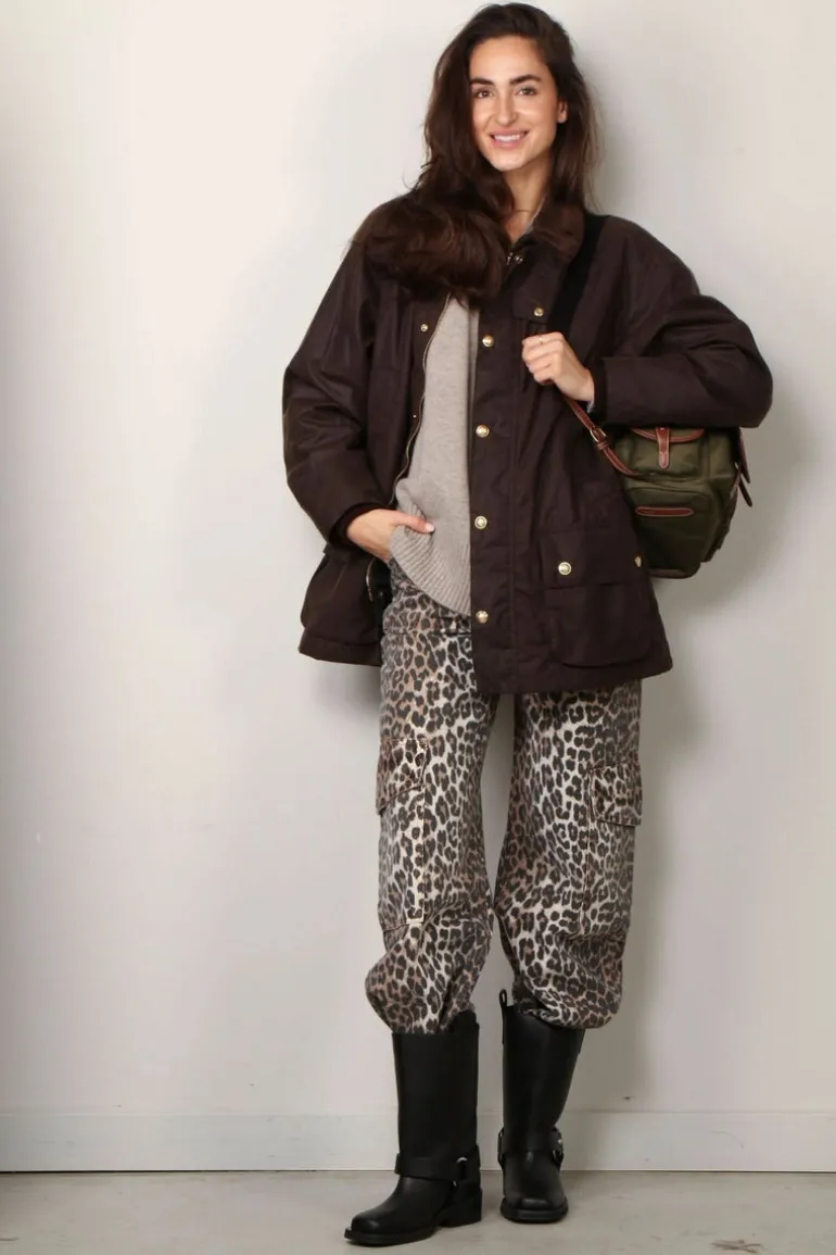 Ganni Broek - Print Denim Angi - Leopard