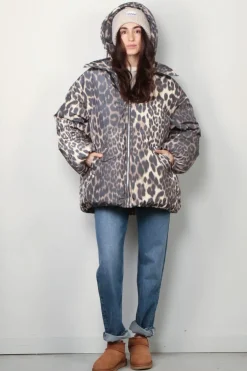 Ganni Jas - Leo Puffers Midi Jacket - Almond milk