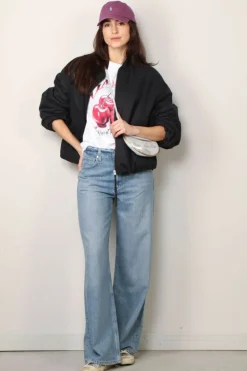 Ganni T-shirt - Basic Jersey Cherry Relaxed T-shirt - Bright white
