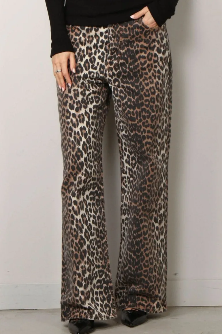 Ganni Jeans - Print Denim Izey - Leopard