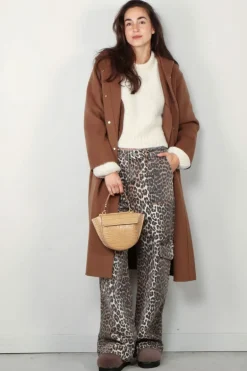 Ganni Broek - Print Denim Angi - Leopard