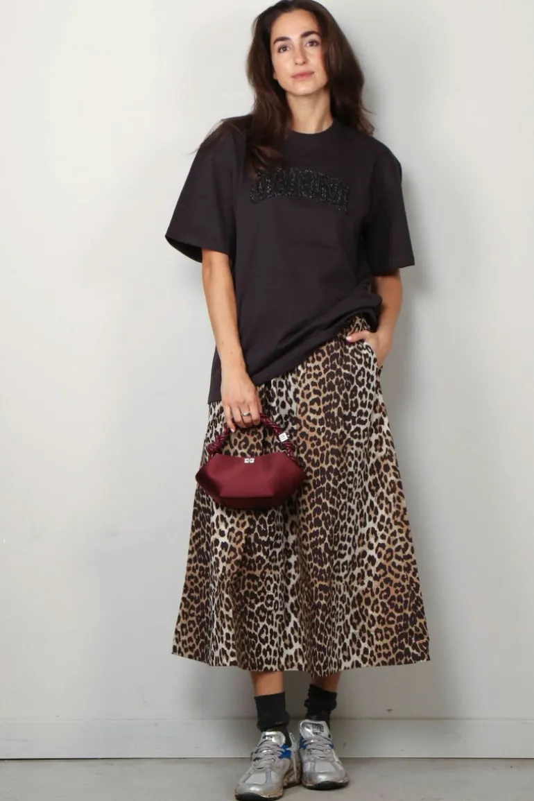 Ganni T-shirt - Heavy Cotton Drop Shoulder Ganni T-shirt - Phantom