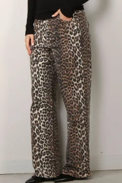 Ganni Jeans - Print Denim Izey - Leopard