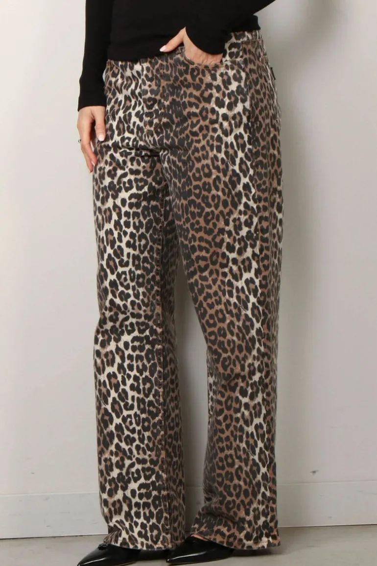 Ganni Jeans - Print Denim Izey - Leopard
