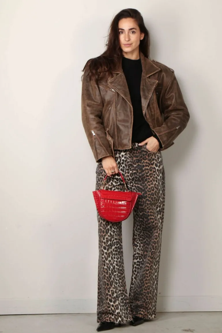 Ganni Jeans - Print Denim Izey - Leopard