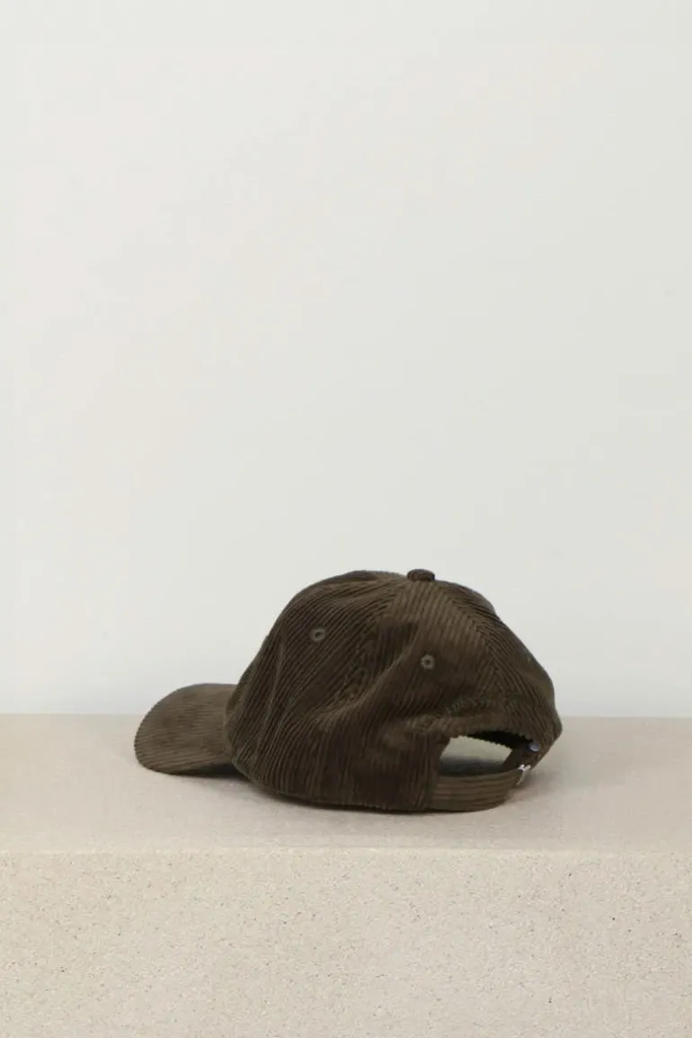 Ganni- Pet Cap Hat Corduroy - Military olive