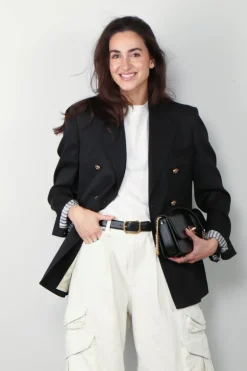 Golden Goose blazer - Double Breasted Blazer Gabardine - Black