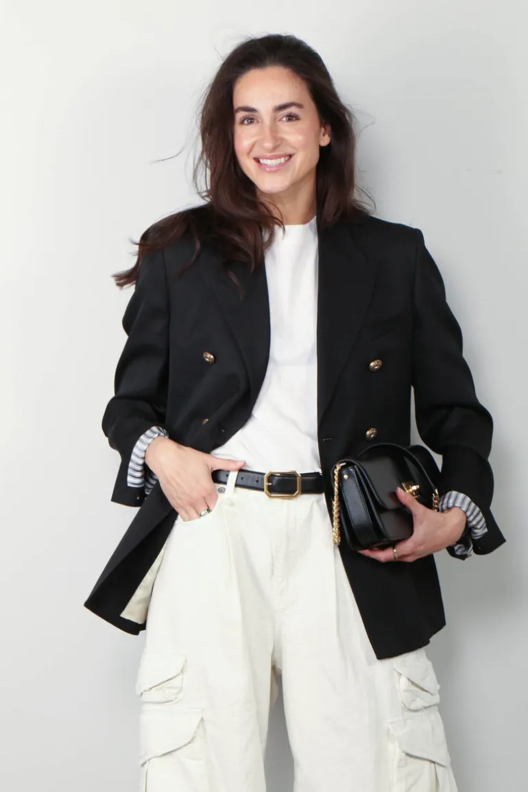 Golden Goose blazer - Double Breasted Blazer Gabardine - Black