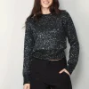 Golden Goose Trui Cropped Knit Crew Neck - Black