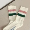 Golden Goose Sokken - Socks High Rib - Heritage White / Hunter Green / Shadow Green