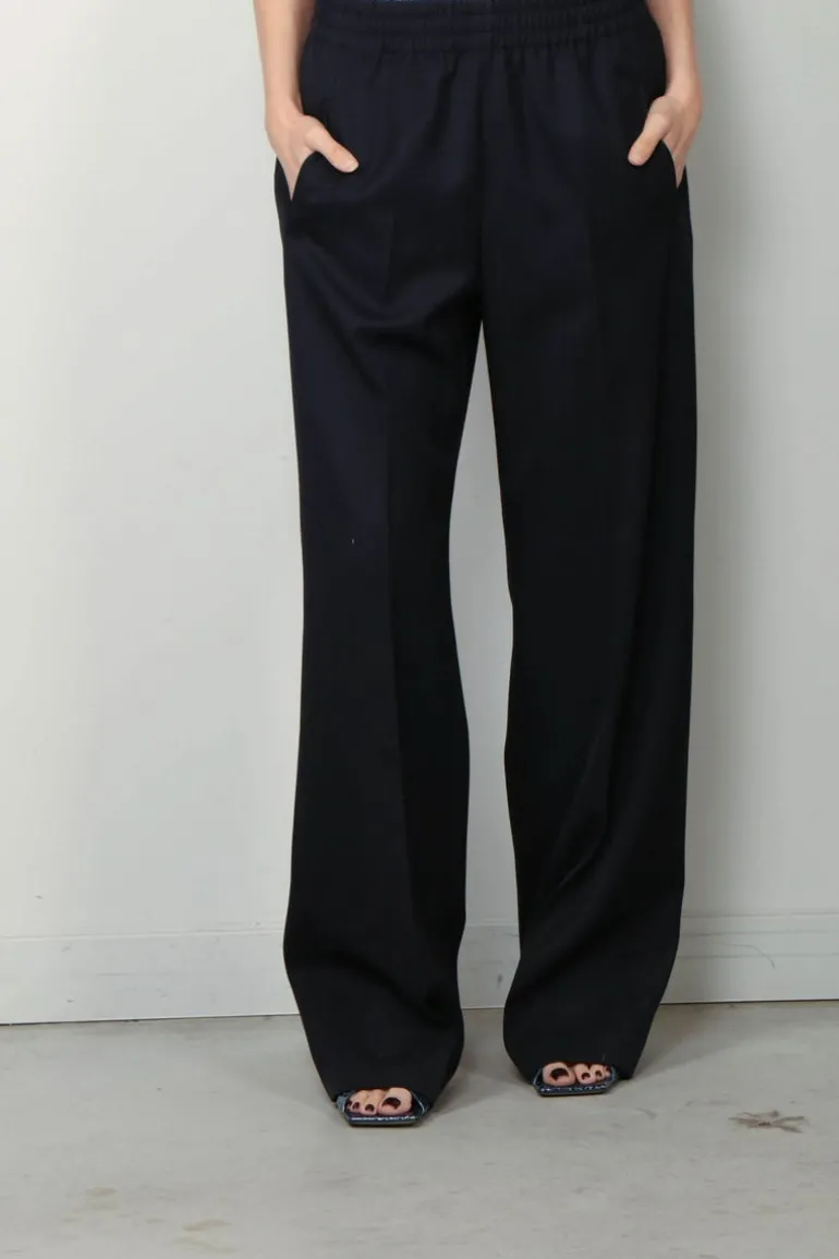 Golden Goose Broek - Jogging Pants Compact Garbardine Wool - Dark Blue