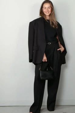 Golden Goose pantalon - Pant Wide Leg Gabardine - Black