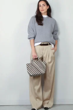 Golden Goose Pantalon - Pant Wide Leg Gabardine - Sand