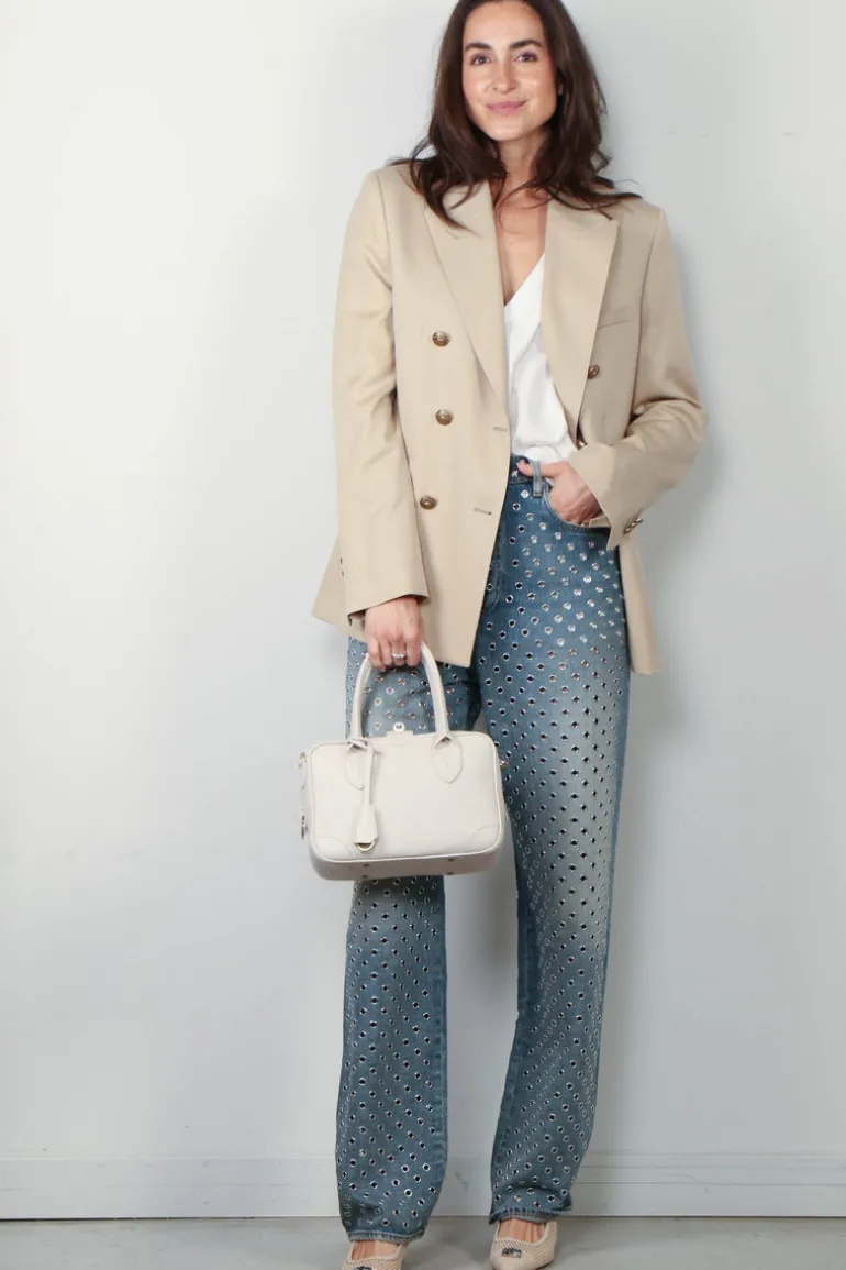 Golden Goose blazer - Double-Breasted Blazer Gabardine - Sand