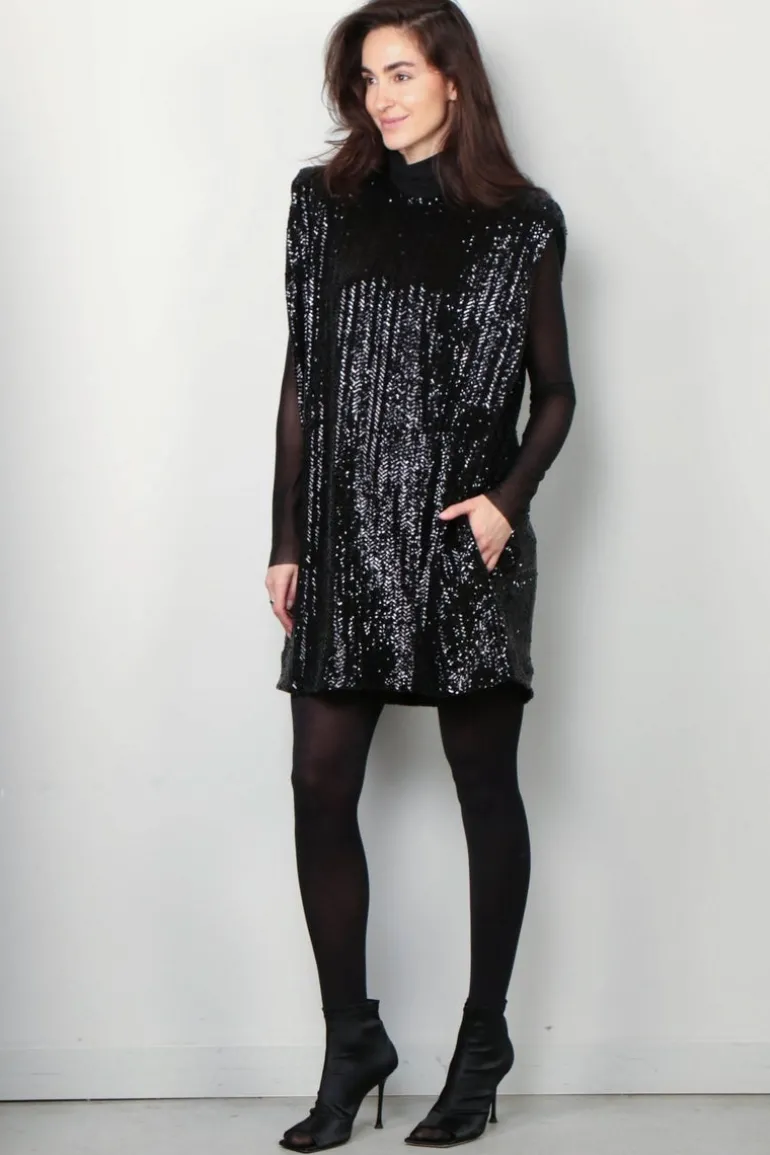 Golden Goose Jurk - Sleeveless Tee Dress - Black