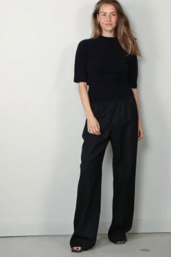 Golden Goose Broek - Jogging Pants Compact Garbardine Wool - Dark Blue