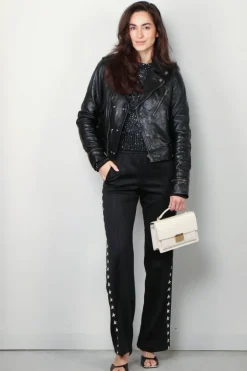 Golden Goose Trui Cropped Knit Crew Neck - Black