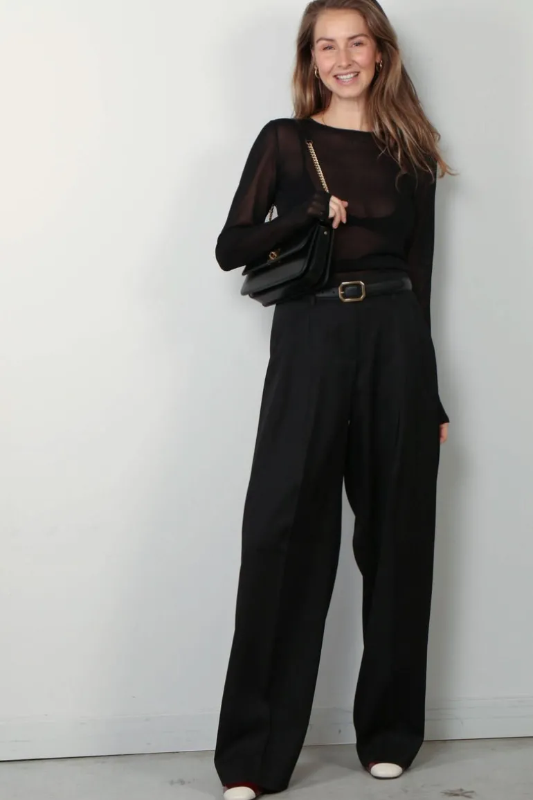 Golden Goose Broek - Jogging Pants Compact Garbardine Wool - Dark Blue