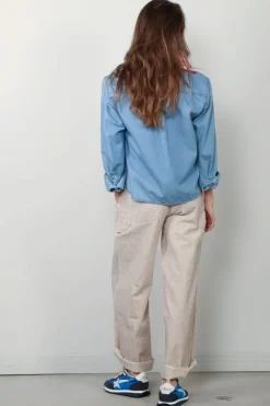 Halfboy Blouse - Power shirt - Medium blue denim