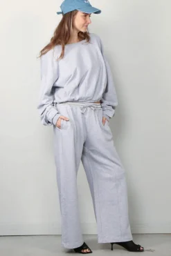 Halfboy Broek - Jogger Pants - Light Grey Melange