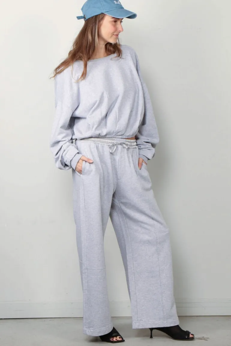 Halfboy Broek - Jogger Pants - Light Grey Melange