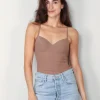 Hanro top - Allure Padded Bra - dark taupe
