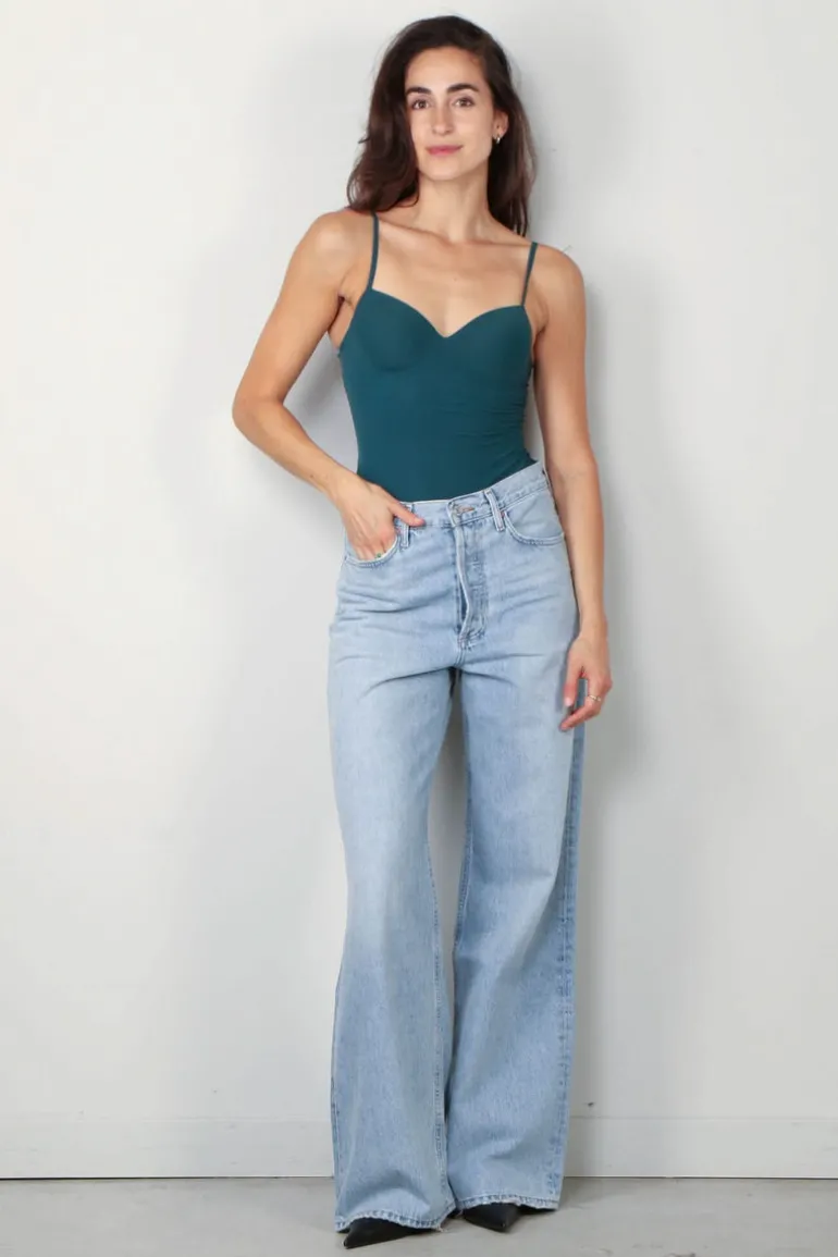 Hanro top - Allure Padded Bra - dark spruce