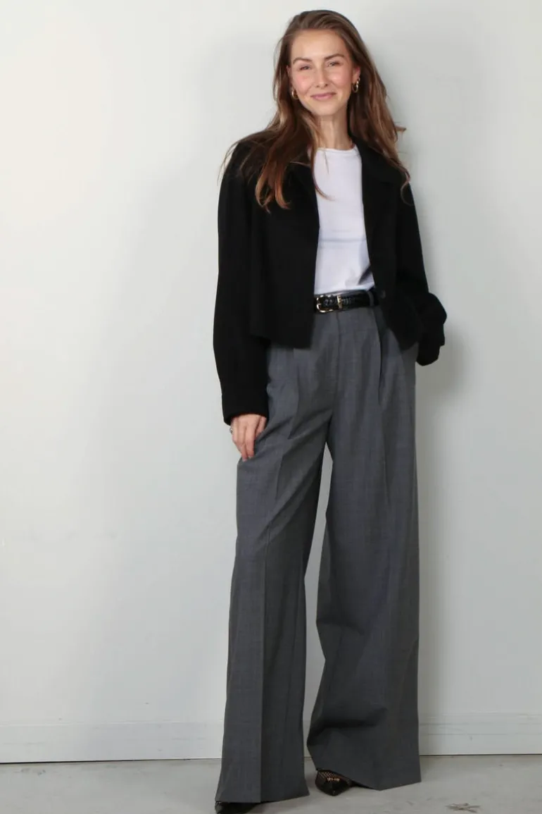 Herskind Broek - Kelly - Light Grey Pinstripe