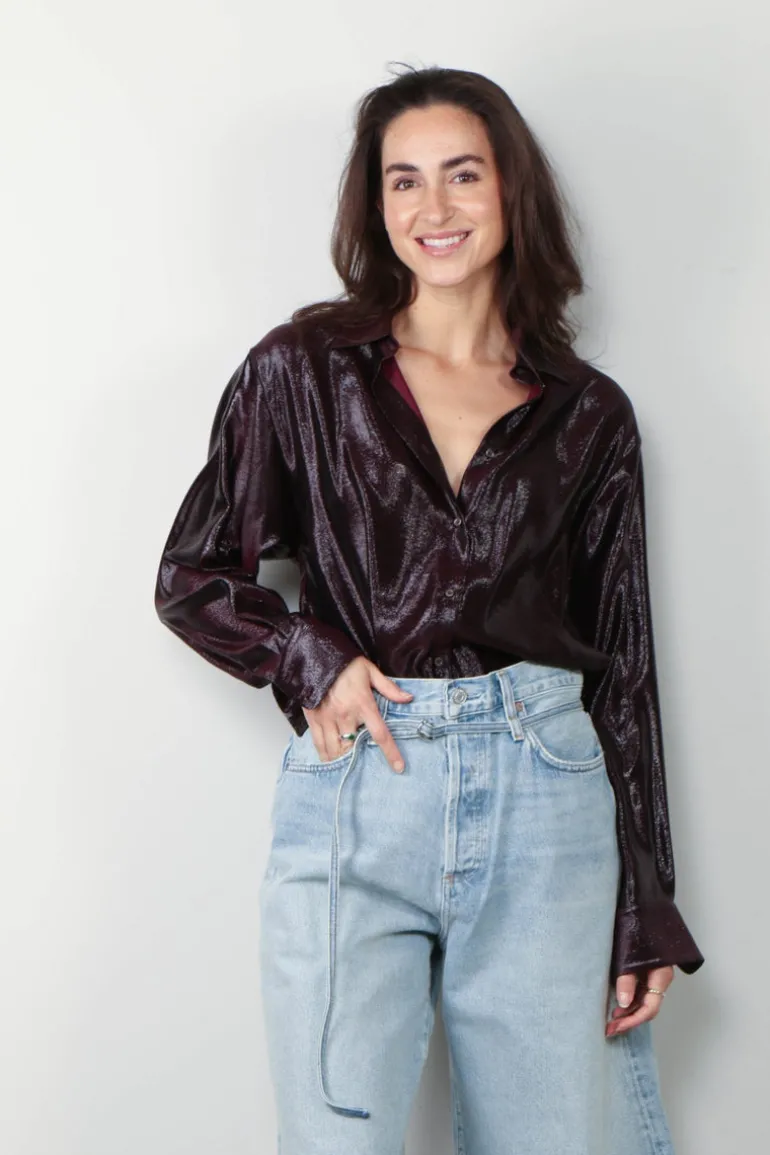 Indress Blouse - Jacinthe - Burgundy Black